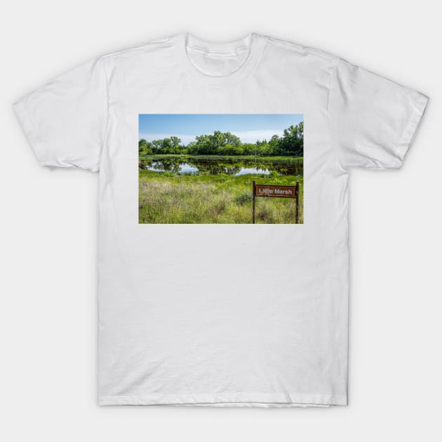 Little Marsh at Salt Plains National Wildlife Refuge T-Shirt by Debra Martz